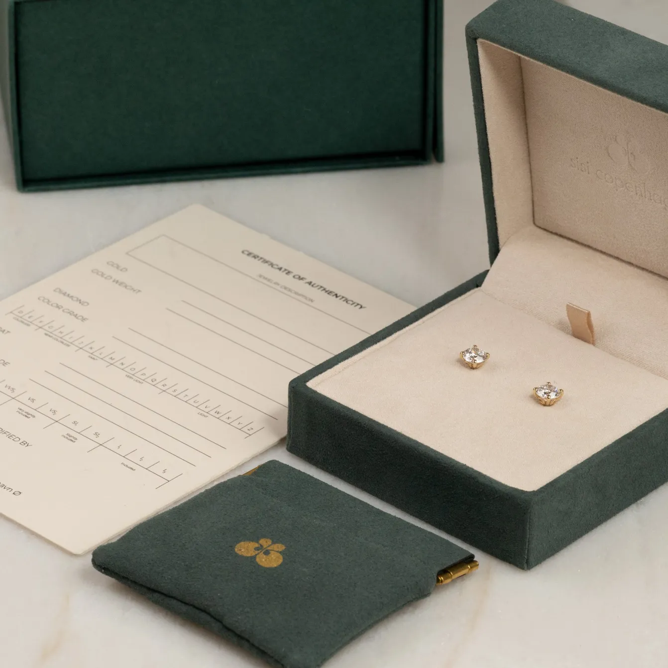 CLASSIC SOLITAIRE DIAMOND STUD EARRING - 2.0ct - YG