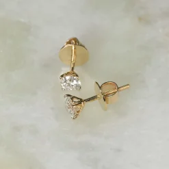 CLASSIC SOLITAIRE DIAMOND STUD EARRING - 0.8ct - YG