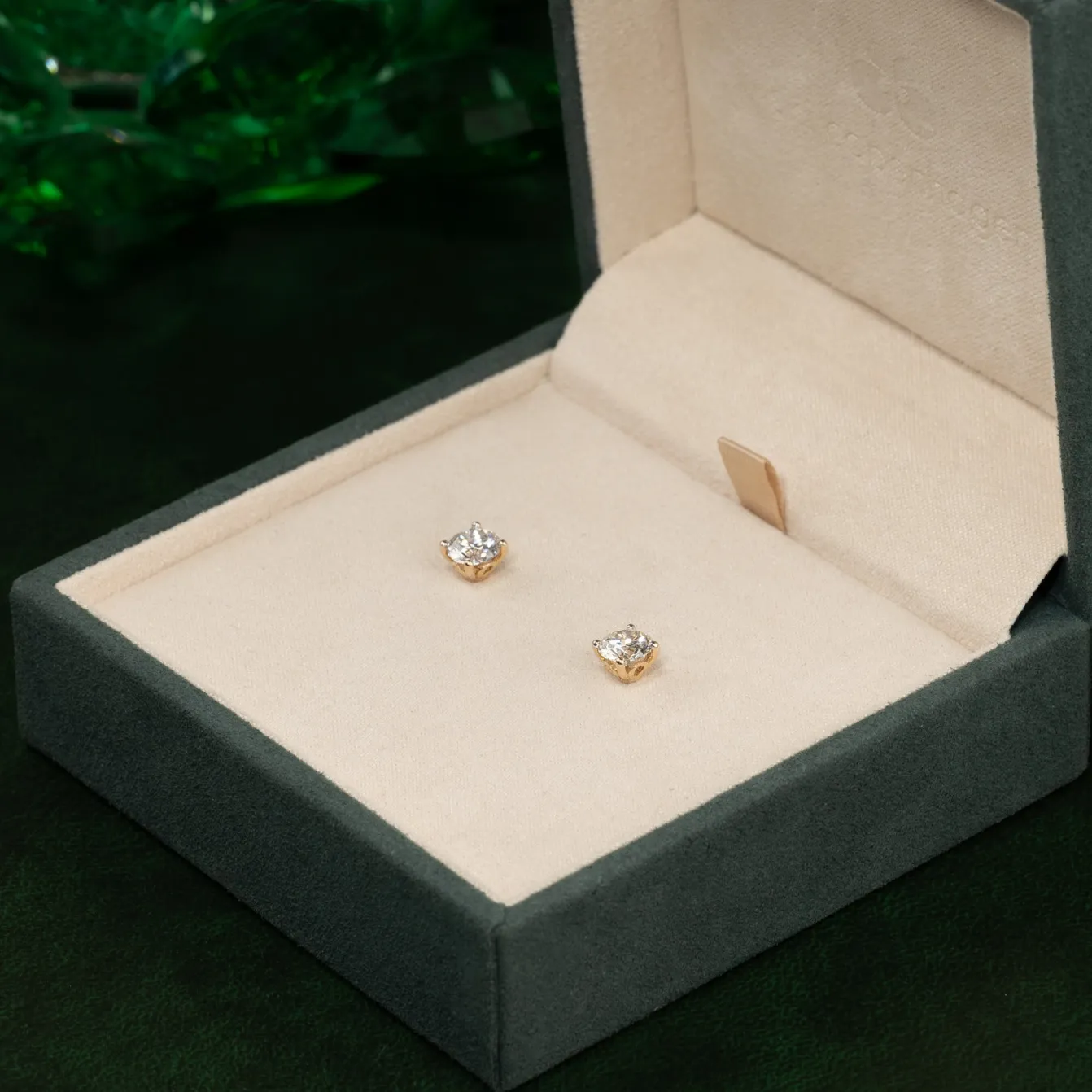 CLASSIC SOLITAIRE DIAMOND STUD EARRING - 1.5ct - YG