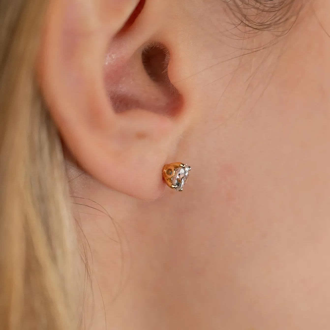CLASSIC SOLITAIRE DIAMOND STUD EARRING - 1.5ct - YG