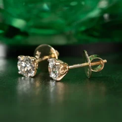 CLASSIC SOLITAIRE DIAMOND STUD EARRING - 1.5ct - YG