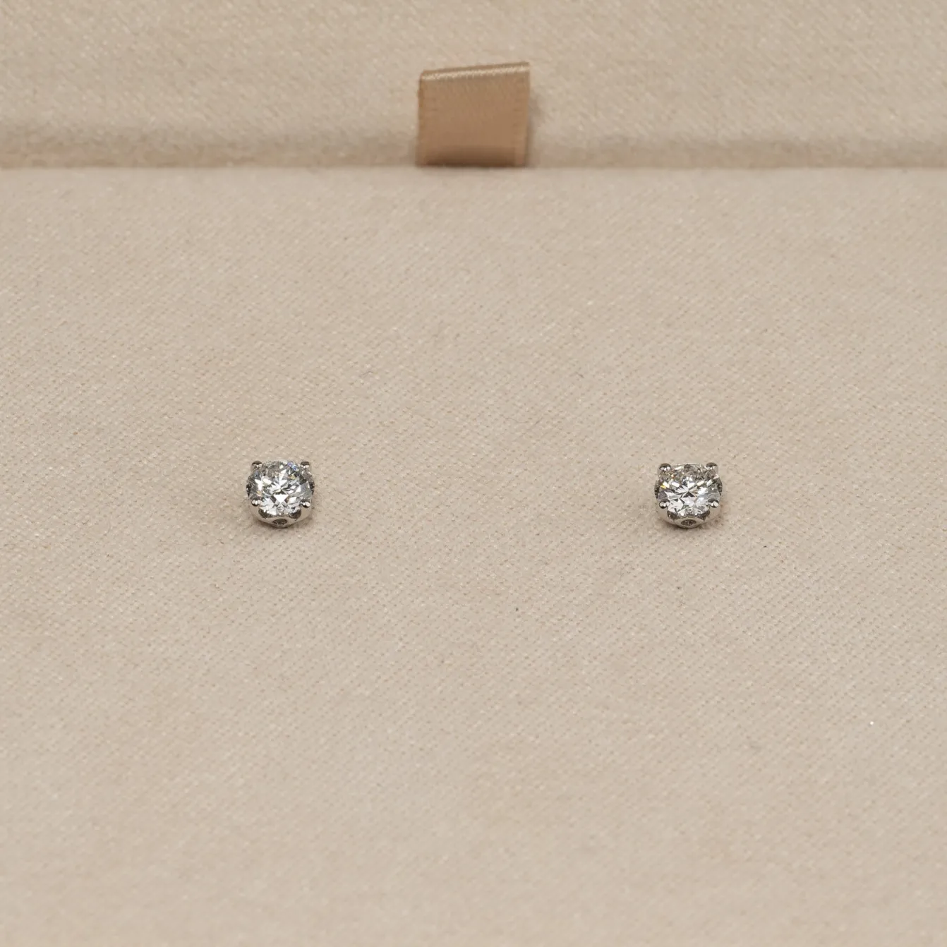 CLASSIC SOLITAIRE DIAMOND STUD EARRING - 0.5ct - WG