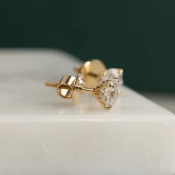 CLASSIC SOLITAIRE DIAMOND STUD EARRING - 2.0ct - YG