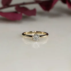 CLASSIC SOLITAIRE 6-PRONG DIAMOND RING - 0.5ct - YG