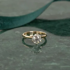 CLASSIC SOLITAIRE 6-PRONG DIAMOND RING - 1.5ct - YG