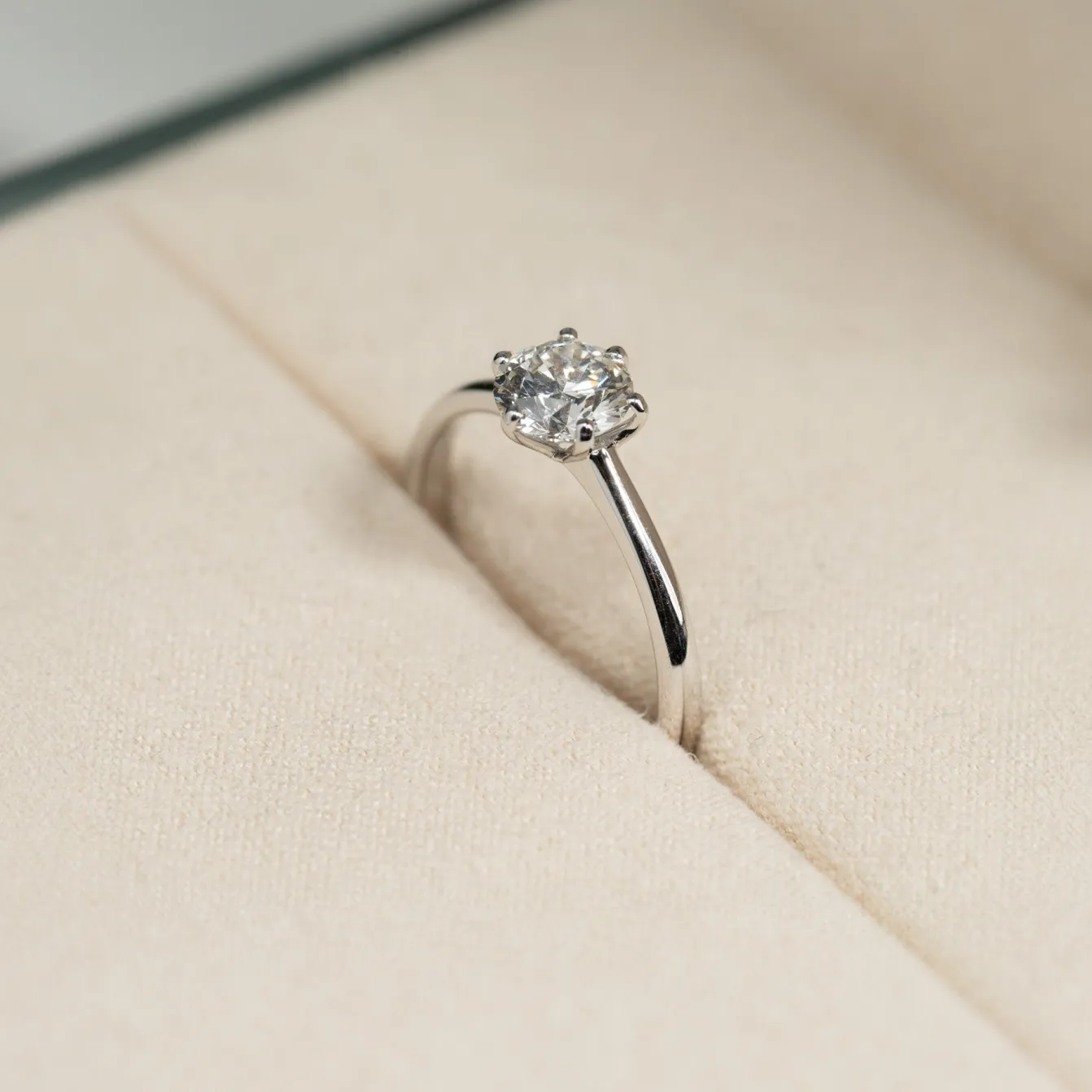 CLASSIC SOLITAIRE 6-PRONG DIAMOND RING - 0.75ct - WG