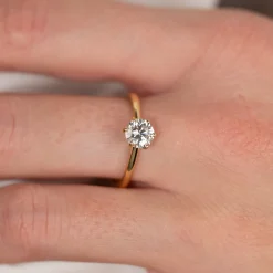 CLASSIC SOLITAIRE 6-PRONG DIAMOND RING - 0.75ct - YG
