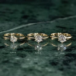 CLASSIC SOLITAIRE 6-PRONG DIAMOND RING - 1.0ct - YG