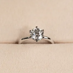 CLASSIC SOLITAIRE 6-PRONG DIAMOND RING - 1.5ct - WG