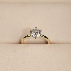 CLASSIC SOLITAIRE 6-PRONG DIAMOND RING - 1.5ct - YG