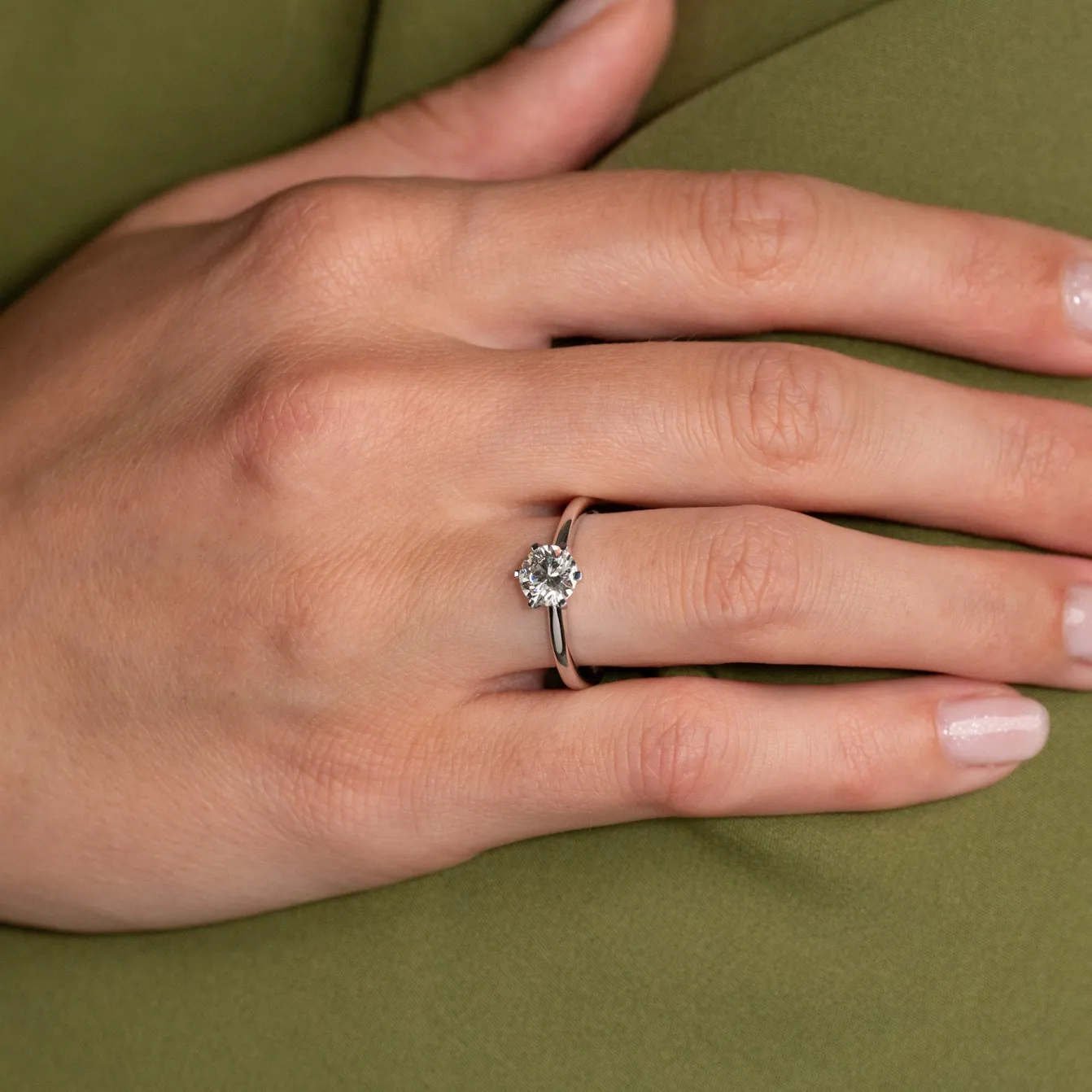 CLASSIC SOLITAIRE 6-PRONG DIAMOND RING - 1.0ct - WG