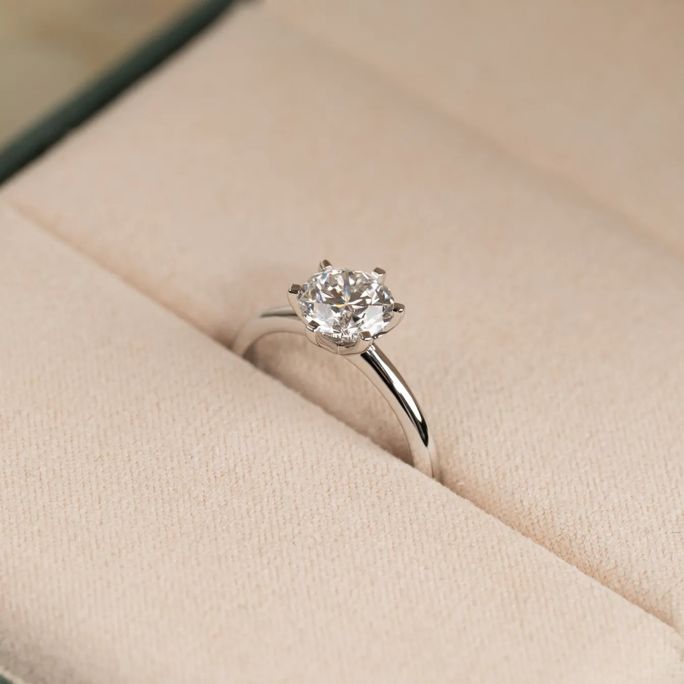 CLASSIC SOLITAIRE 6-PRONG DIAMOND RING - 1.5ct - WG
