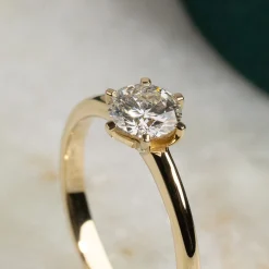 CLASSIC SOLITAIRE 6-PRONG DIAMOND RING - 0.75ct - YG