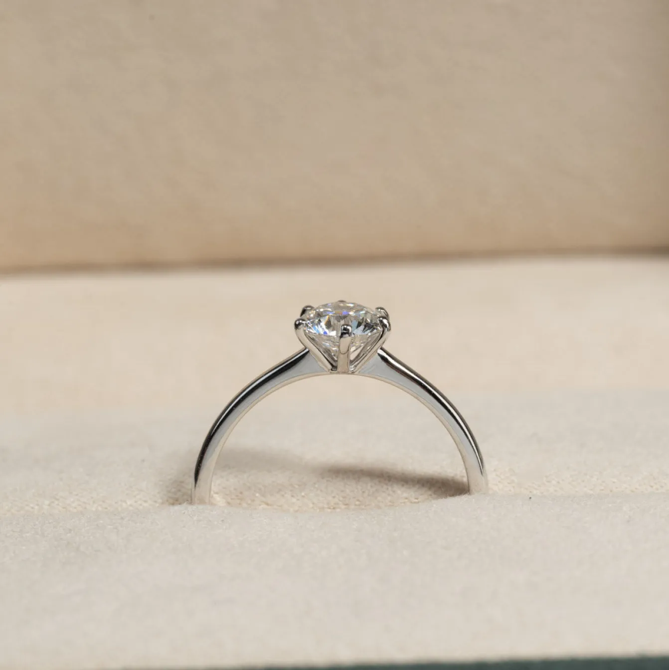 CLASSIC SOLITAIRE 6-PRONG DIAMOND RING - 0.75ct - WG