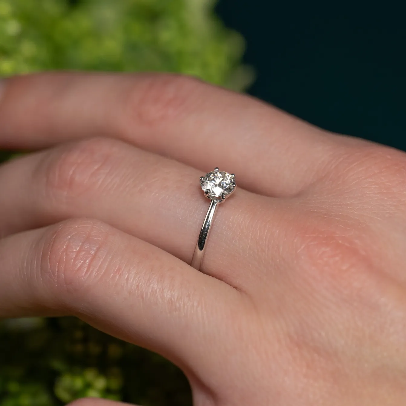 CLASSIC SOLITAIRE 6-PRONG DIAMOND RING - 0.75ct - WG