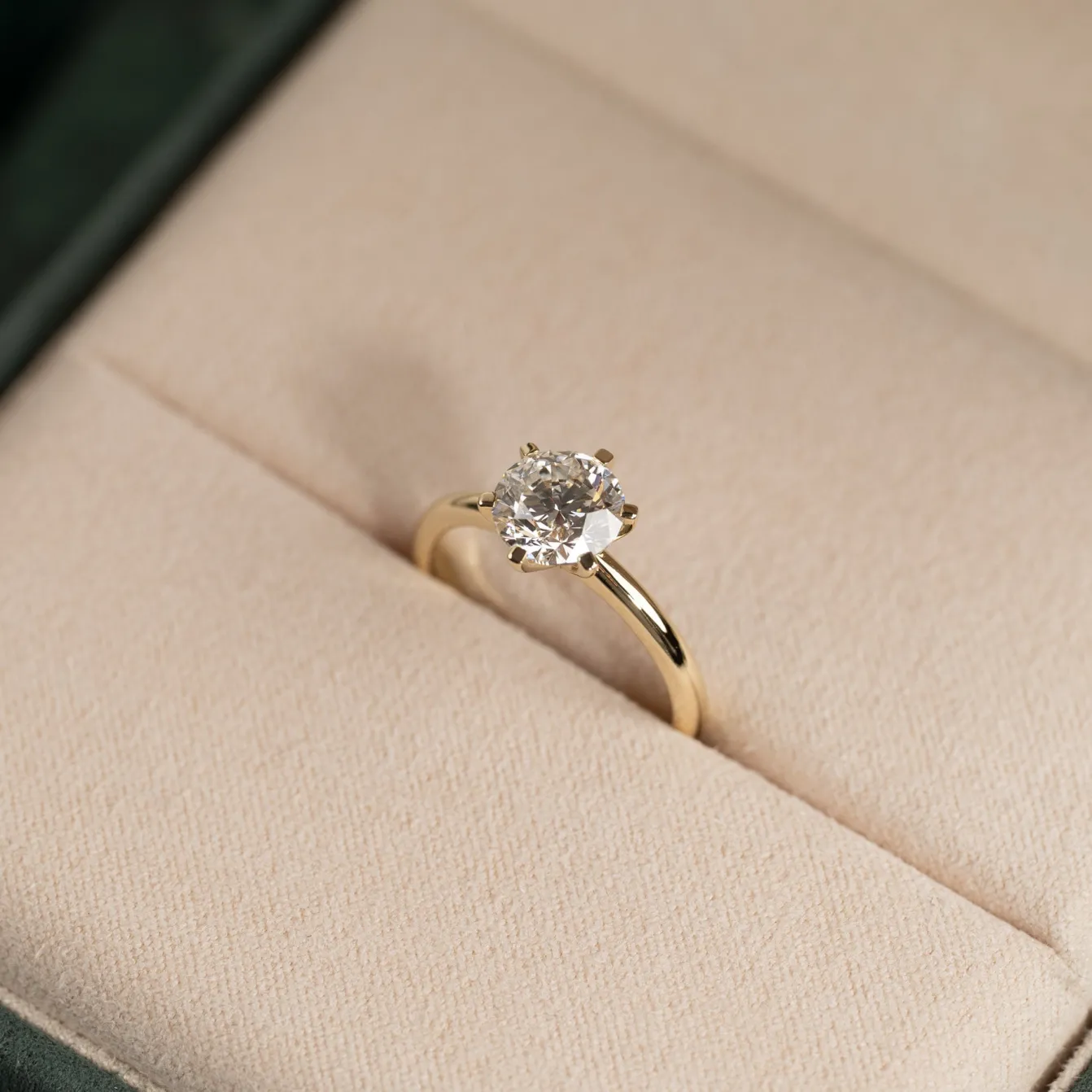 CLASSIC SOLITAIRE 6-PRONG DIAMOND RING - 1.5ct - YG