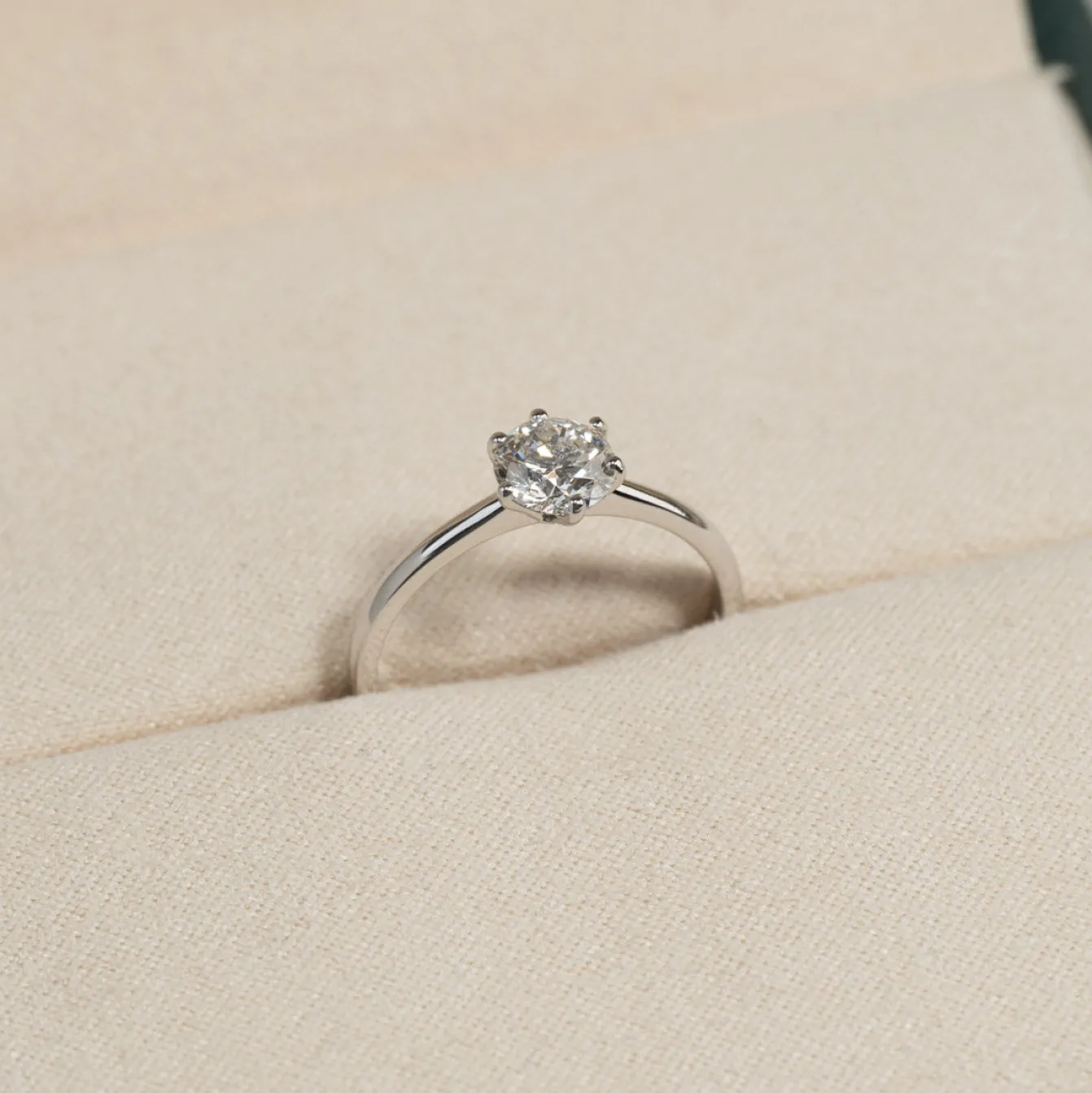 CLASSIC SOLITAIRE 6-PRONG DIAMOND RING - 0.75ct - WG