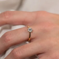 CLASSIC SOLITAIRE 6-PRONG DIAMOND RING - 0.75ct - YG