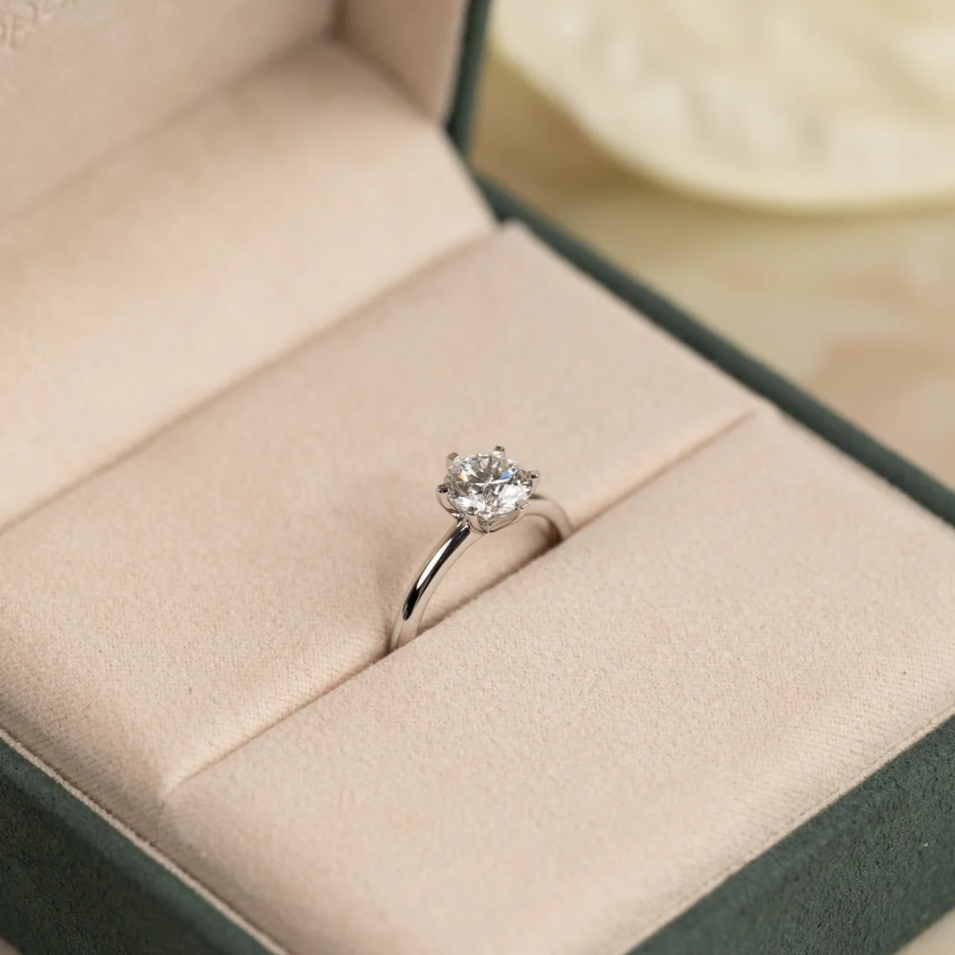 CLASSIC SOLITAIRE 6-PRONG DIAMOND RING - 1.5ct - WG