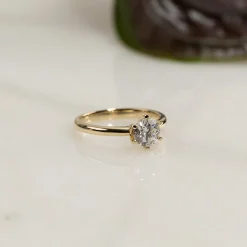 CLASSIC SOLITAIRE 6-PRONG DIAMOND RING - 1.0ct - YG