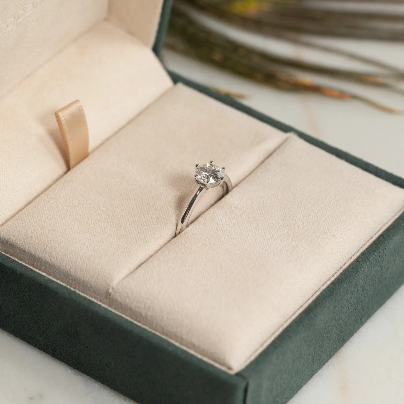 CLASSIC SOLITAIRE 6-PRONG DIAMOND RING - 1.0ct - WG