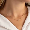 CORDELIA BLUE AQUAMARINE GOLDEN NECKLACE