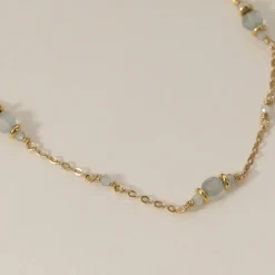 CORDELIA BLUE AQUAMARINE GOLDEN BRACELET