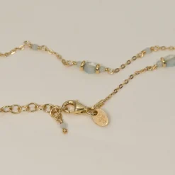 CORDELIA BLUE AQUAMARINE GOLDEN BRACELET