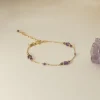 CORDELIA PURPLE AMETHYST GOLDEN BRACELET