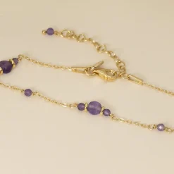 CORDELIA PURPLE AMETHYST GOLDEN BRACELET