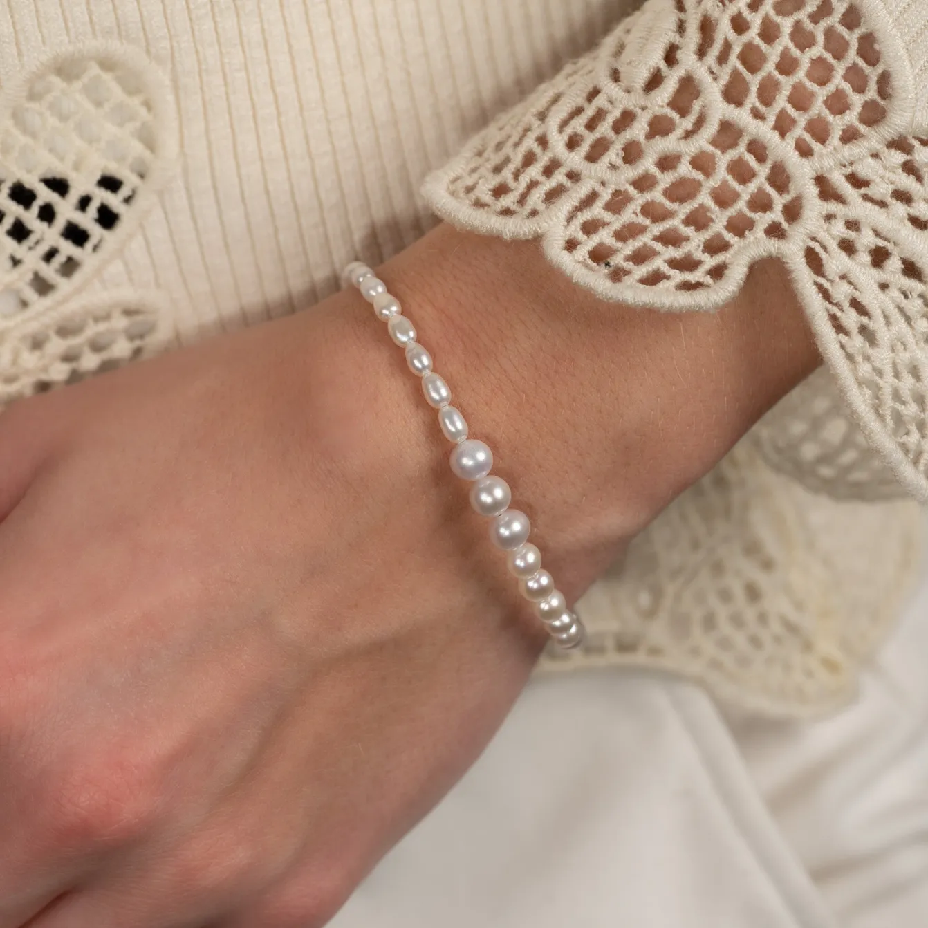 DAGMAR PEARL SILVER BRACELET