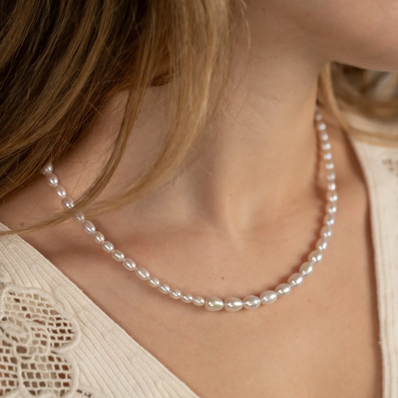 DAGMAR PEARL SILVER NECKLACE