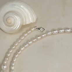 DAGMAR PEARL SILVER NECKLACE