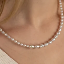 DAGMAR PEARL SILVER NECKLACE
