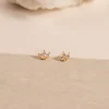 DAHLIA CRYSTAL GOLDEN EARRING