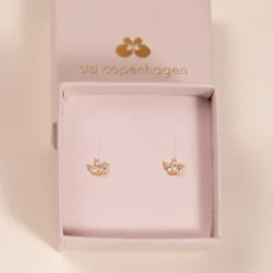 DAHLIA CRYSTAL GOLDEN EARRING