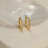 DANIA CRYSTAL GOLDEN HUGGIE EARRING