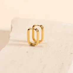 DANIELLE LARGE GOLDEN CREOL EARRING