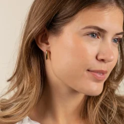 DANIELLE LARGE GOLDEN CREOL EARRING