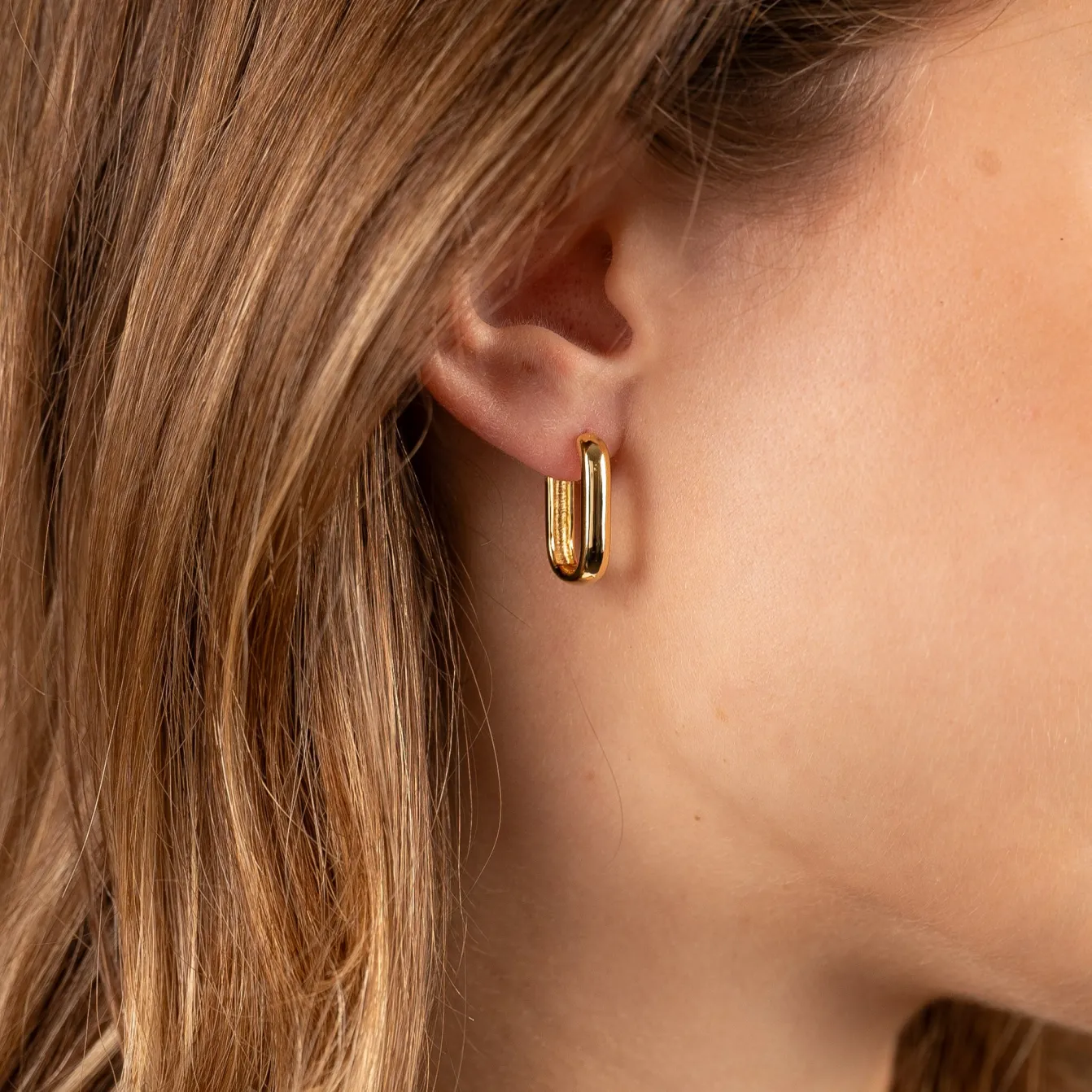 DANIELLE LARGE GOLDEN CREOL EARRING