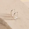 DANIELLE LARGE SILVER CREOL EARRING