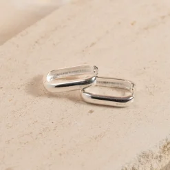 DANIELLE LARGE SILVER CREOL EARRING