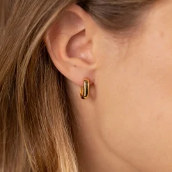 DANIELLE SMALL GOLDEN CREOL EARRING