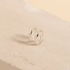 DANIELLE SMALL SILVER CREOL EARRING
