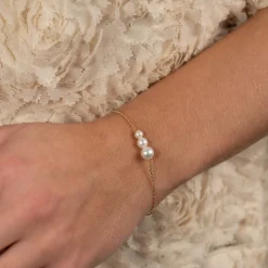 DARA PEARL SOLID GOLD BRACELET