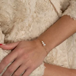 DARA PEARL SOLID GOLD BRACELET