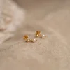DARIA PEARL GOLDEN EARRING - Sisi Copenhagen