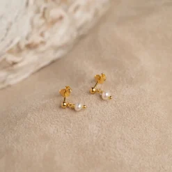 DARIA PEARL GOLDEN EARRING - Sisi Copenhagen