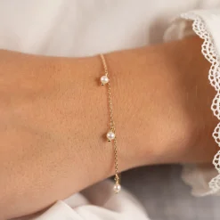DARISSA PEARL SOLID GOLD BRACELET