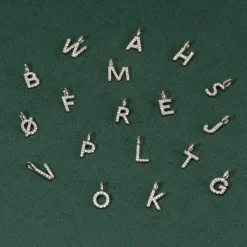 DIAMOND LETTER PENDANT - 0.1ct - WG